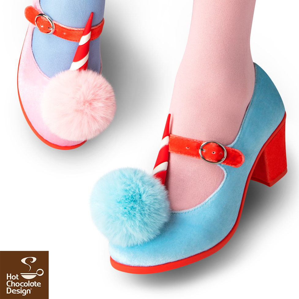 Hot Chocolate Design Cotton Candy Mismatched Shoes