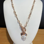 Rose Gold Pearl & Diamante Necklace Short