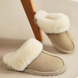 Slip on wool slippers Sand