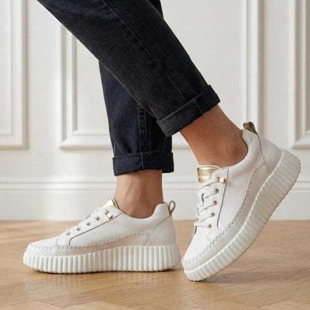 Noa White Leather Sneaker