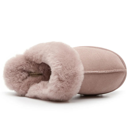 Slip on wool slippers Pink