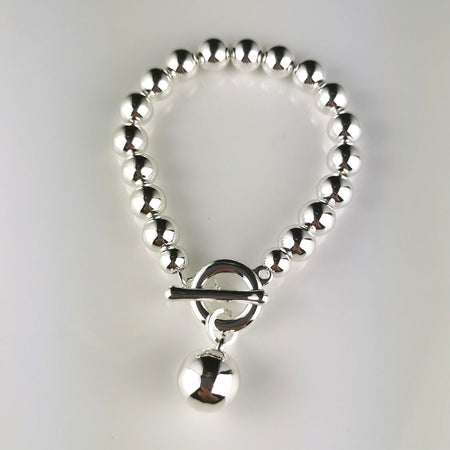 Silver Bangle with fob close