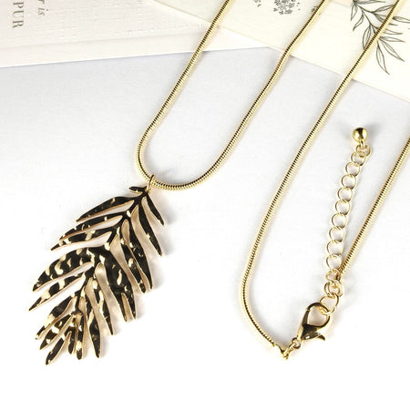 Gold Leaf Necklace (long)