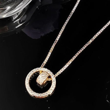 Gold Necklace with diamante