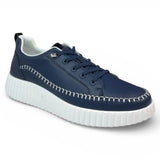 Aria Navy Leather Sneaker