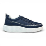 Aria Navy Leather Sneaker