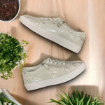 Zip Close Leather Sneaker Silver